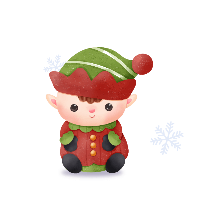 Santa's Elf sitting